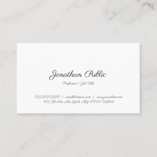Carte De Visite Personnalisé Moderne Simple Calligraphie Modèle él