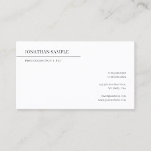 Carte De Visite Personnalisé Moderne Simple Professionnel Élégant 