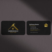 Personnalisé Noir + Or Maison Construction Lux