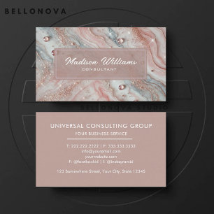 Carte De Visite Personnalisé Parties scintillant bleu rose blanc b