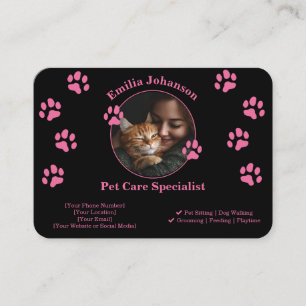 Carte de visite personnalisé pour animaux de compa