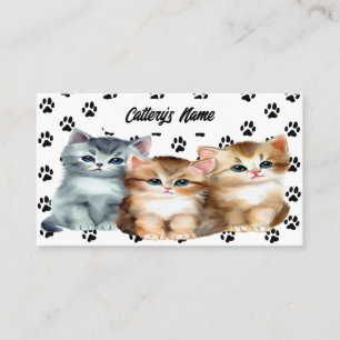 Carte de visite Personnalisé Pour Cattery Cute Kit