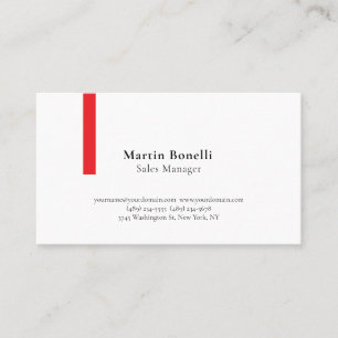 Carte De Visite Personnalisé Professionnel Classique Noir & Blanc