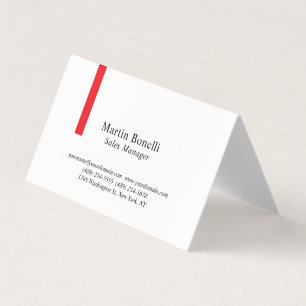 Carte De Visite Personnalisé Professionnel Classique Noir & Blanc