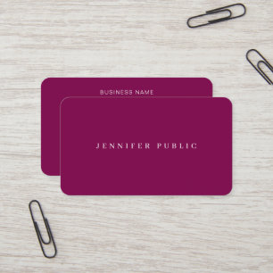 Carte De Visite Personnalisé Professionnel Élégant Couleur Vin Lux