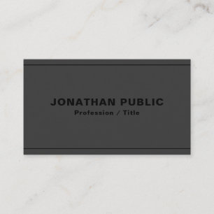 Carte De Visite Personnalisé Professionnel Élégant Modèle Anthraci