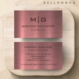 Carte De Visite Personnalisé Style Métallique Rose Violet Professi
