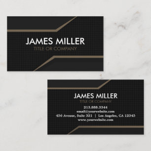 Carte De Visite Personnalisé tendance Luxe Noir Or