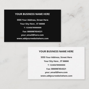 Carte de visite personnalisé Vos couleurs et polic