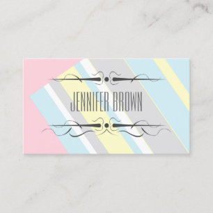 Carte de visite personnalisée aux couleurs pastel 