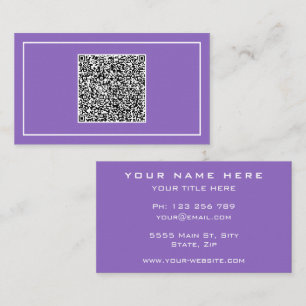 Carte de visite personnalisée avec informations de