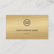 Carte de visite personnalisée avec logo en or faux