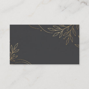 Carte de visite personnalisée Black Gold Botanical