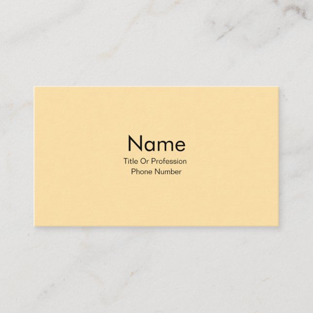 Carte de visite personnalisée Crème  (Devant)