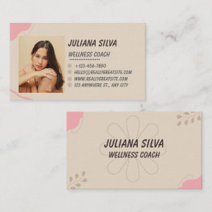 Carte de visite personnalisée de coach en bien-êtr