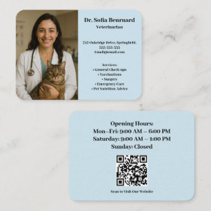 Carte de visite personnalisée de vétérinaire avec