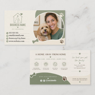 Carte de visite personnalisée pour hébergement d'a