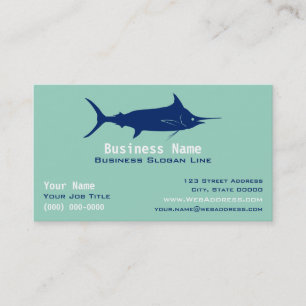 Carte de visite personnalisée pour Marlin / Pêche