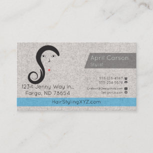 Carte de visite personnalisée pour salon de coiffu