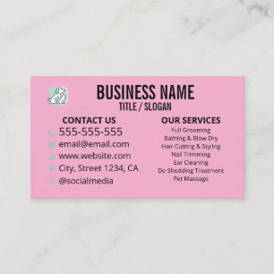 Carte de visite personnalisée pour toiletteur pour