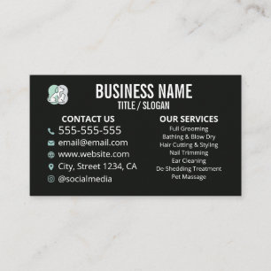 Carte de visite personnalisée pour toiletteur pour