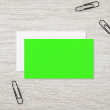 Carte de visite personnalisée vert néon