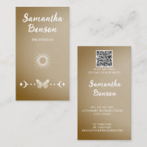 Personnaliser Butterfly Moon Sun Beige QR Code