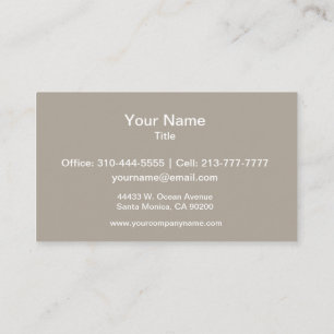 Carte De Visite Personnaliser de couleur grise