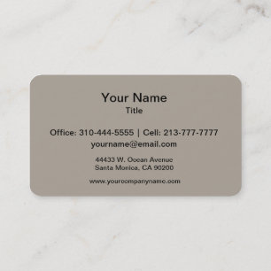 Carte De Visite Personnaliser de couleur grise