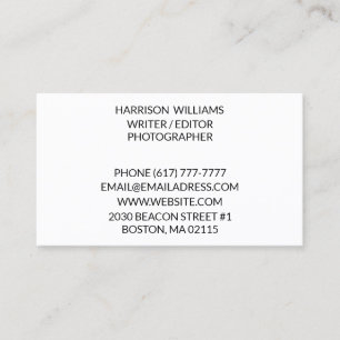 Carte De Visite Personnaliser personnaliser minimaliste élégant