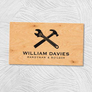 Carte De Visite Personnalisez votre logo Texture de contreplaqué