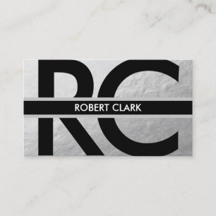 Carte de visite personnel d'aluminium argenté