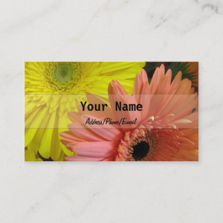 Carte de visite personnel de marguerite de Gerbera