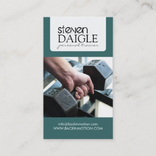 Carte de visite personnel d'entraîneur