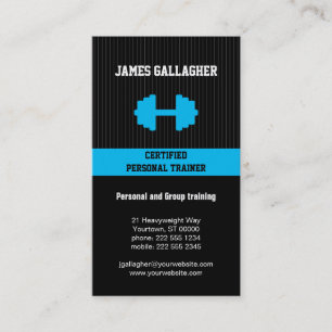 Carte de visite personnel d'entraîneur