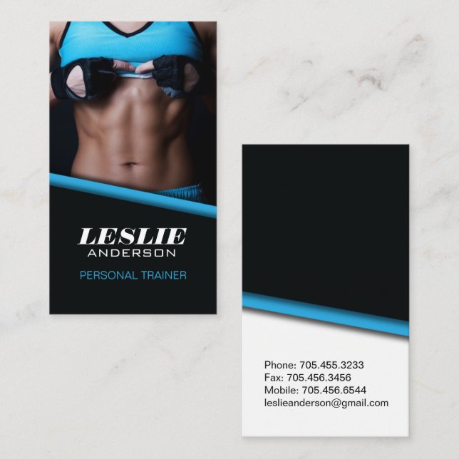 CARTE DE VISITE PERSONNEL D'ENTRAÎNEUR (Devant / Derrière)