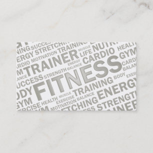 Carte de visite personnel d'entraîneur et de form