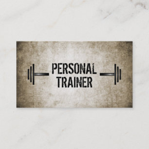 Carte de visite personnel grunge d'entraîneur