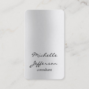 Carte De Visite Personnel unique gris simple vertical