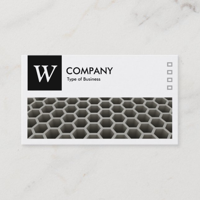 Carte De Visite Perspective Honeypeb - Logo et Panneau v2 - Noir (Devant)
