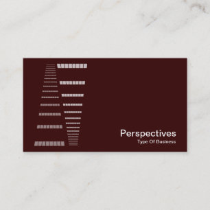 Carte De Visite Perspectives - Blanc sur Marron foncé