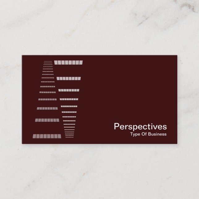 Carte De Visite Perspectives - Blanc sur Marron foncé (Devant)
