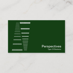 Carte De Visite Perspectives - Blanc sur Vert foncé