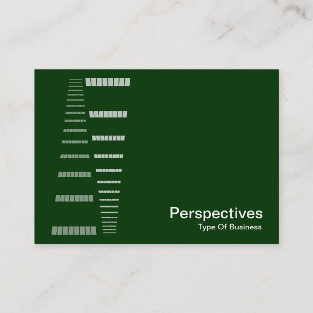 Carte De Visite Perspectives - Blanc sur Vert foncé (Devant)