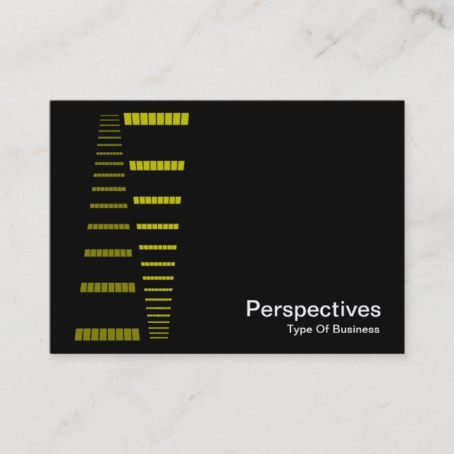 Carte De Visite Perspectives - Jaune et blanc sur noir (Devant)