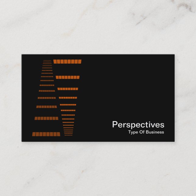 Carte De Visite Perspectives - orange et blanc sur noir (Devant)
