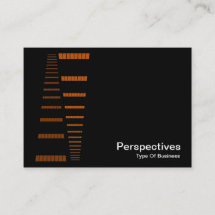 Carte De Visite Perspectives - orange et blanc sur noir