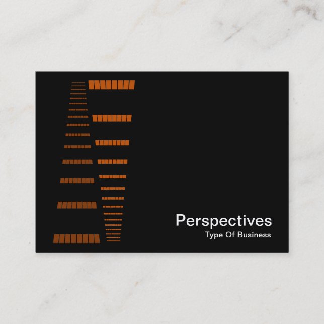Carte De Visite Perspectives - orange et blanc sur noir (Devant)