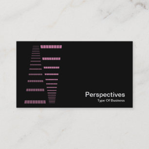 Carte De Visite Perspectives - rose et blanc sur noir