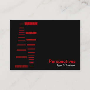 Carte De Visite Perspectives - Rouge et blanc sur noir